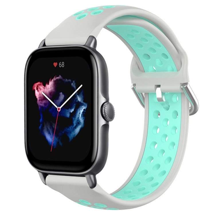 20mm Perforated Breathable Sports Silicone Watch Band