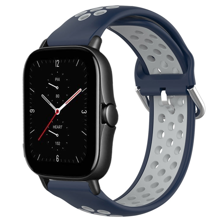 20mm Perforated Breathable Sports Silicone Watch Band