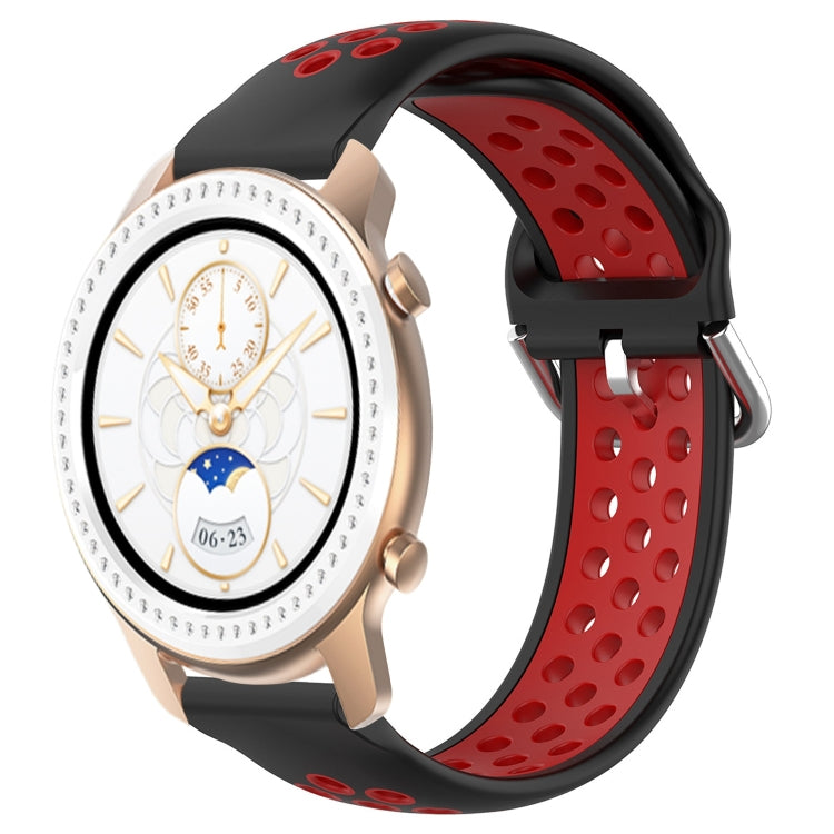 20mm Perforated Breathable Sports Silicone Watch Band