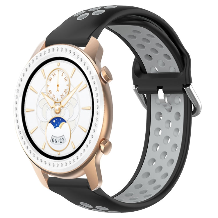20mm Perforated Breathable Sports Silicone Watch Band