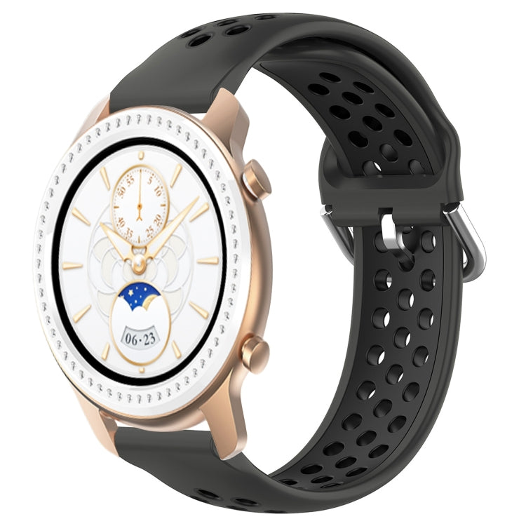 20mm Perforated Breathable Sports Silicone Watch Band