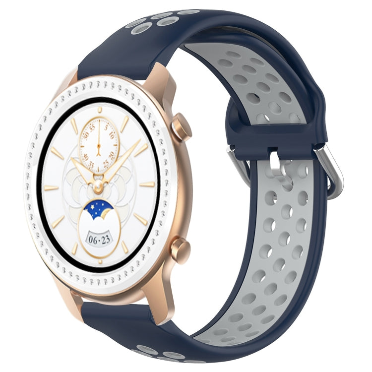 20mm Perforated Breathable Sports Silicone Watch Band