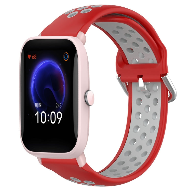 20mm Perforated Breathable Sports Silicone Watch Band