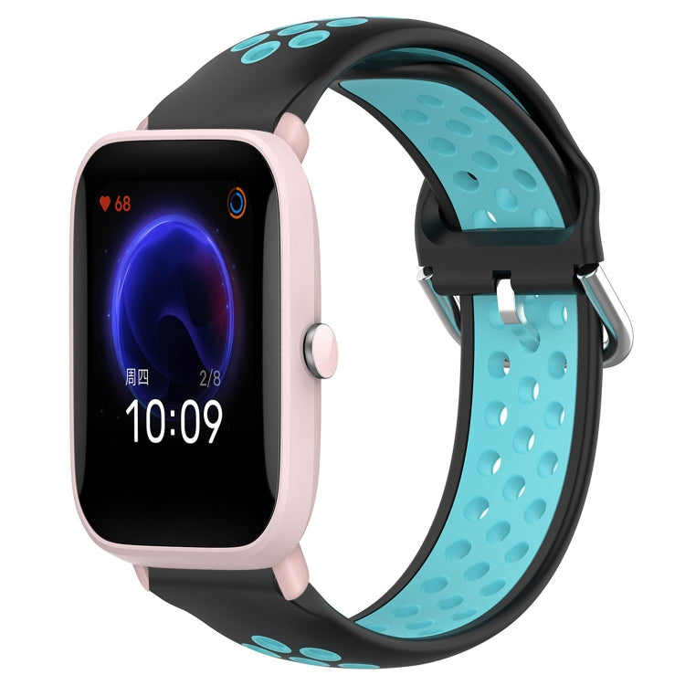 20mm Perforated Breathable Sports Silicone Watch Band
