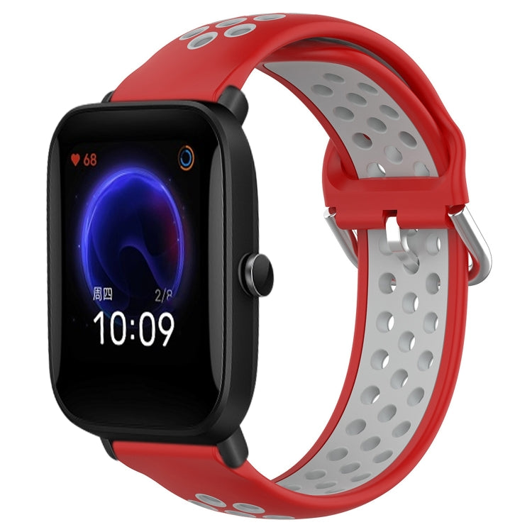 20mm Perforated Breathable Sports Silicone Watch Band