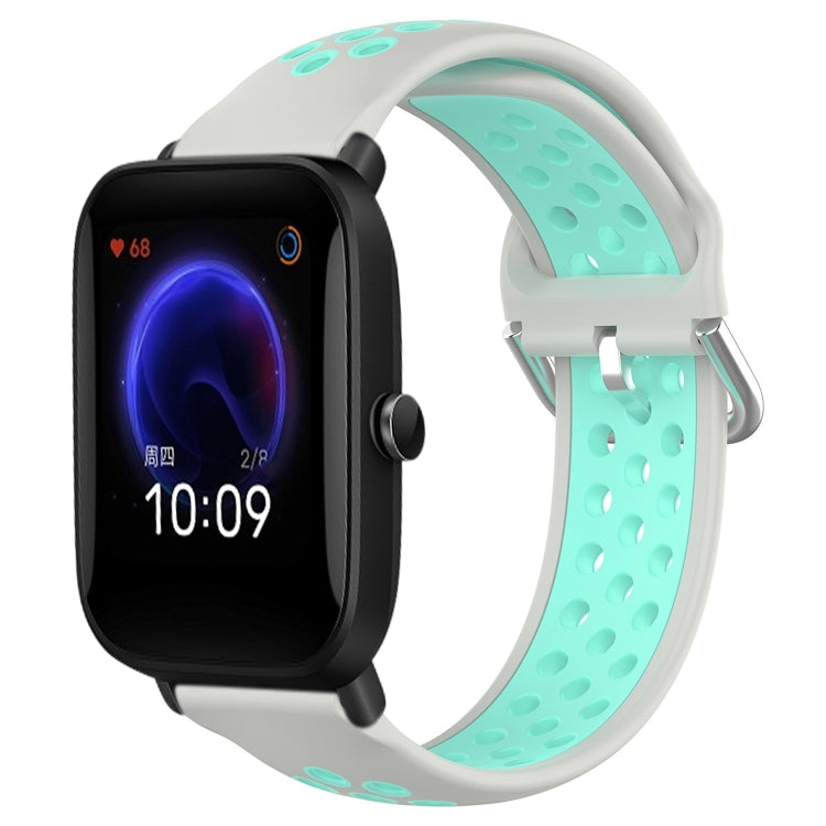 20mm Perforated Breathable Sports Silicone Watch Band