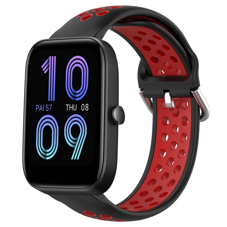 20mm Perforated Breathable Sports Silicone Watch Band