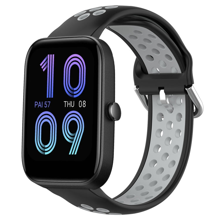 20mm Perforated Breathable Sports Silicone Watch Band