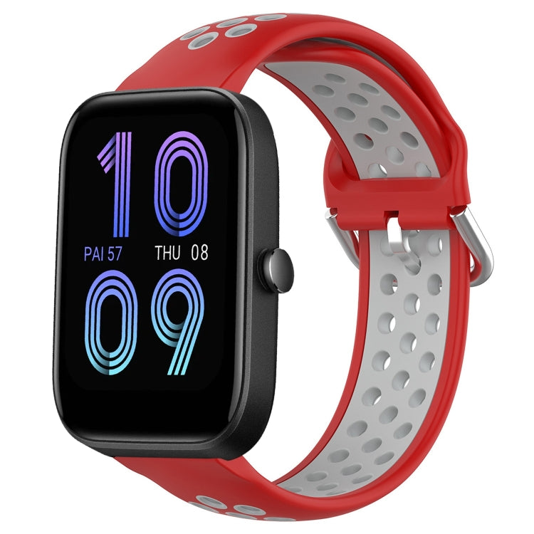 20mm Perforated Breathable Sports Silicone Watch Band