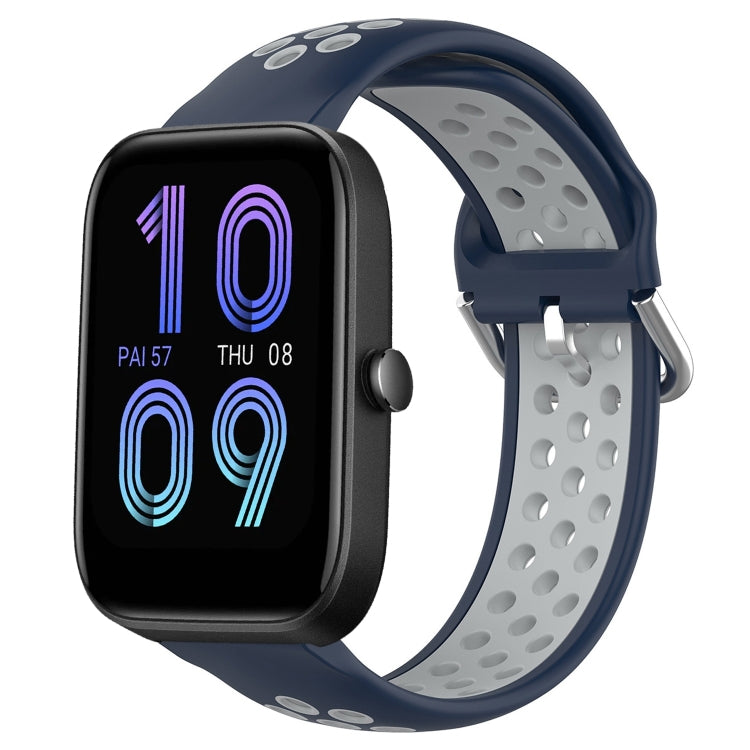 20mm Perforated Breathable Sports Silicone Watch Band