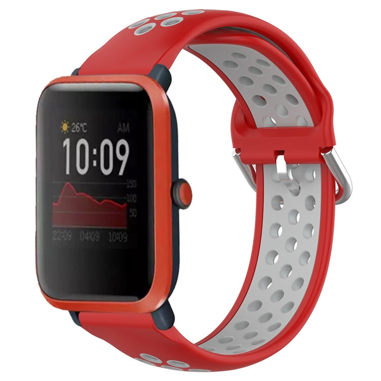 20mm Perforated Breathable Sports Silicone Watch Band