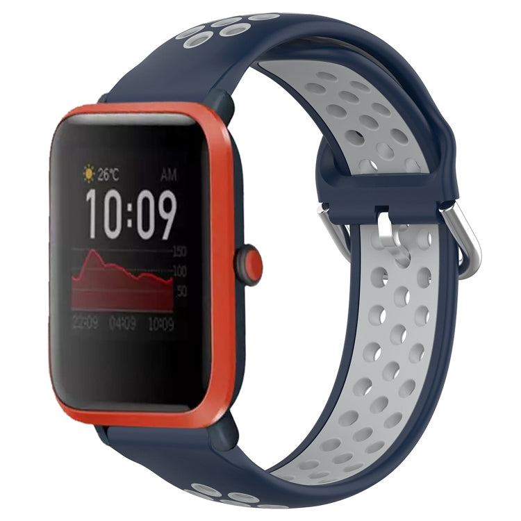 20mm Perforated Breathable Sports Silicone Watch Band