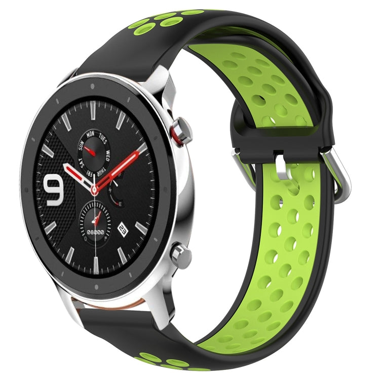 22mm Perforated Breathable Sports Silicone Watch Band