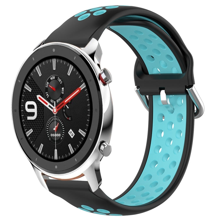 22mm Perforated Breathable Sports Silicone Watch Band