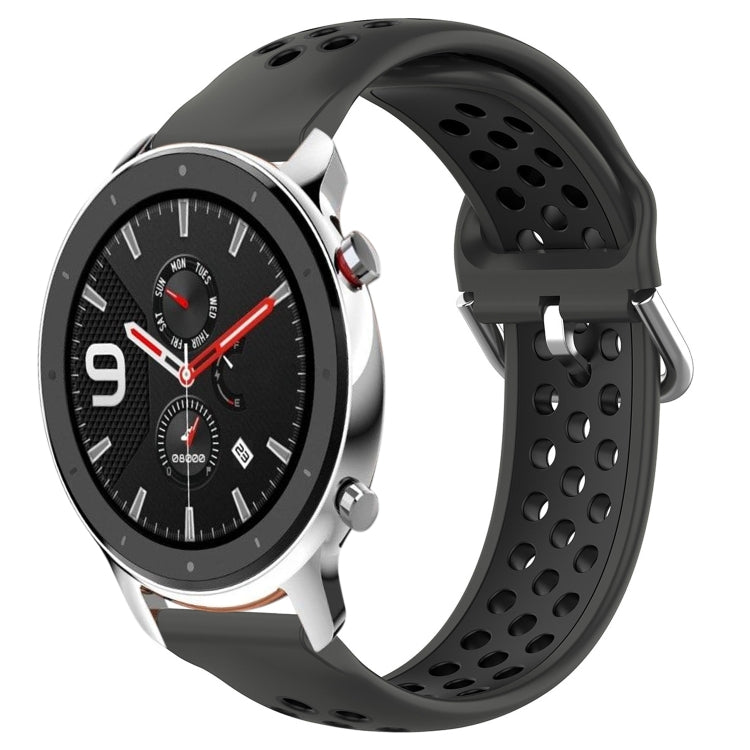 22mm Perforated Breathable Sports Silicone Watch Band