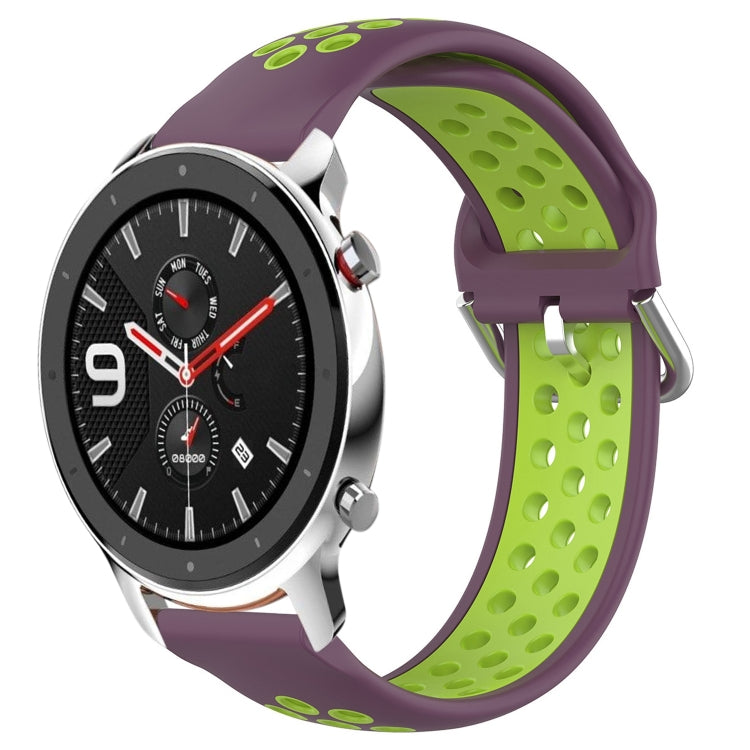 22mm Perforated Breathable Sports Silicone Watch Band
