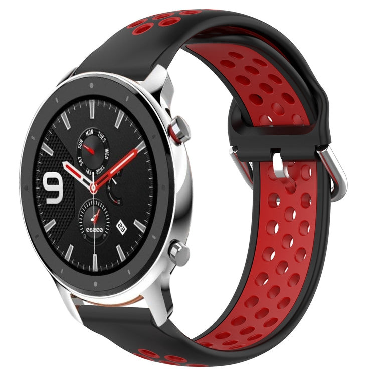 22mm Perforated Breathable Sports Silicone Watch Band