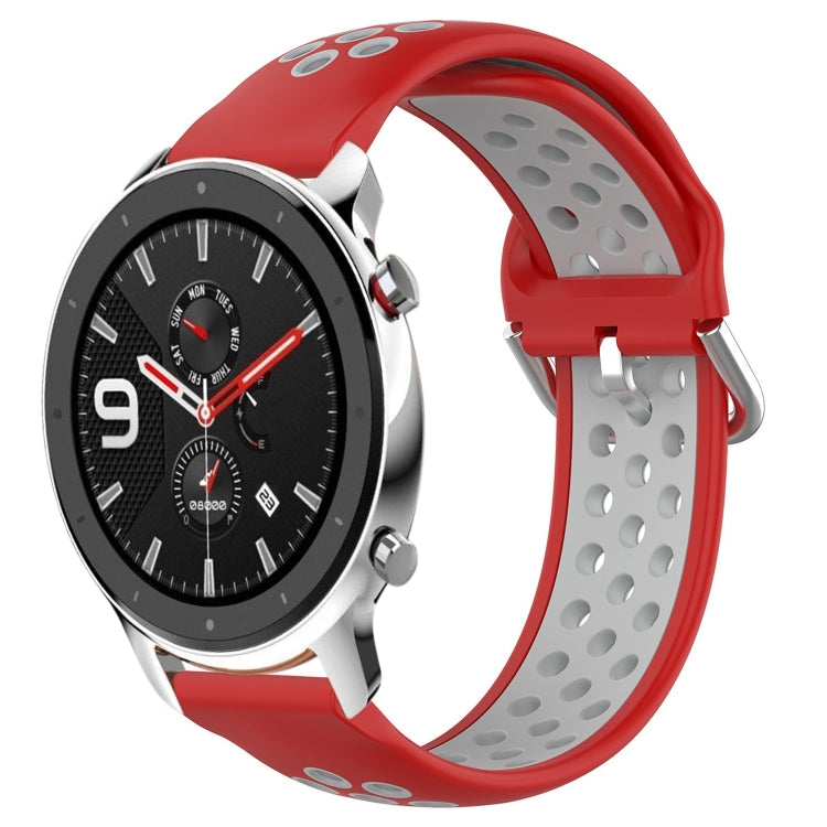 22mm Perforated Breathable Sports Silicone Watch Band