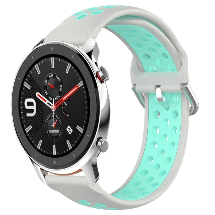 22mm Perforated Breathable Sports Silicone Watch Band