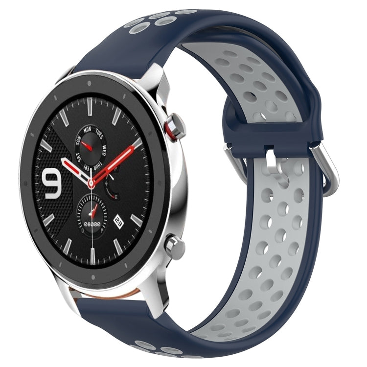 22mm Perforated Breathable Sports Silicone Watch Band