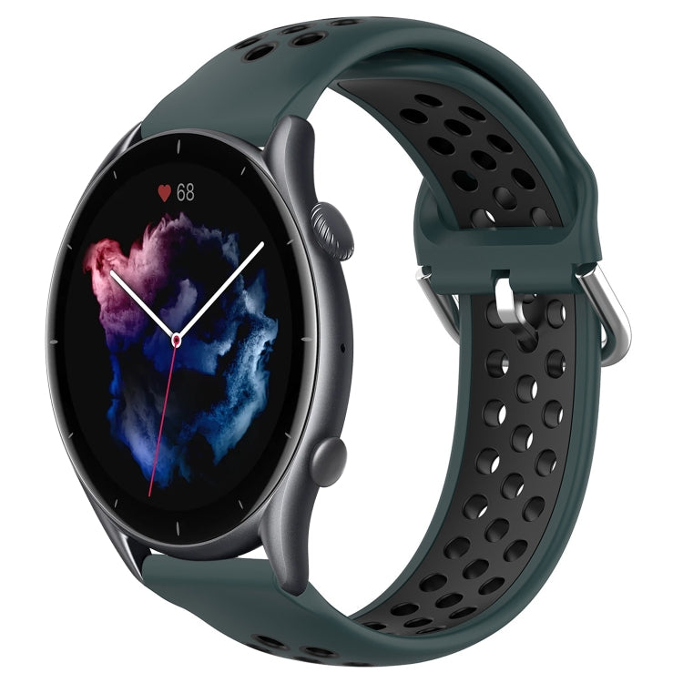 22mm Perforated Breathable Sports Silicone Watch Band
