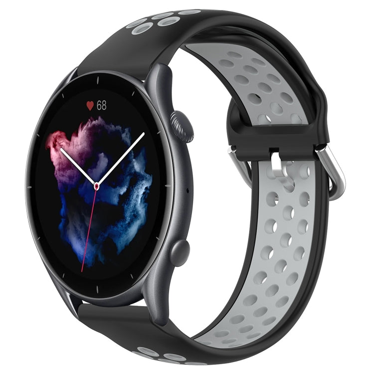 22mm Perforated Breathable Sports Silicone Watch Band