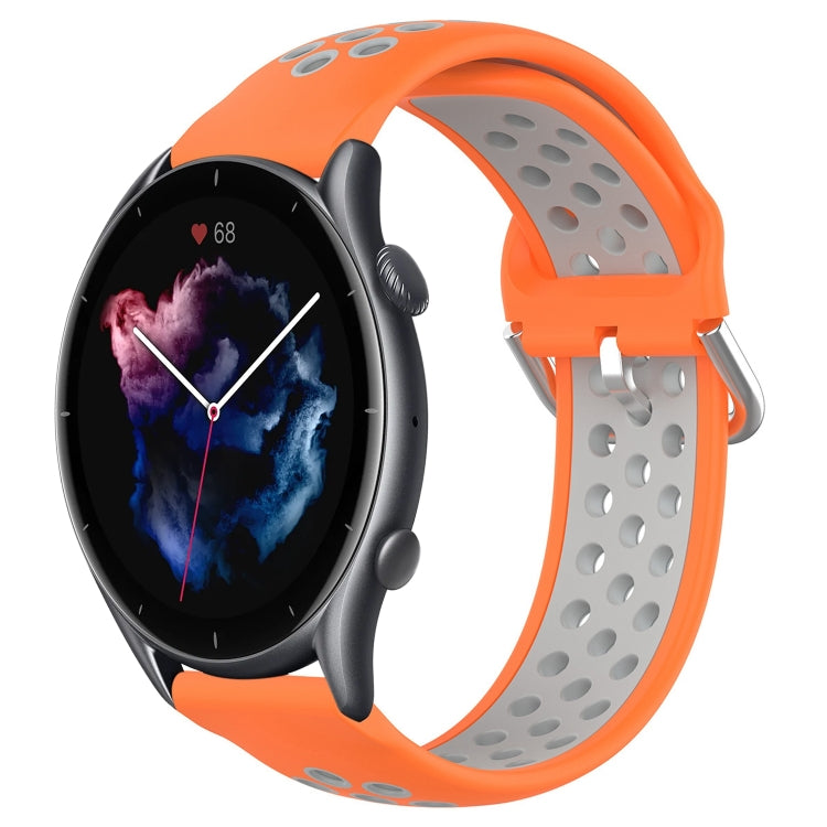 22mm Perforated Breathable Sports Silicone Watch Band