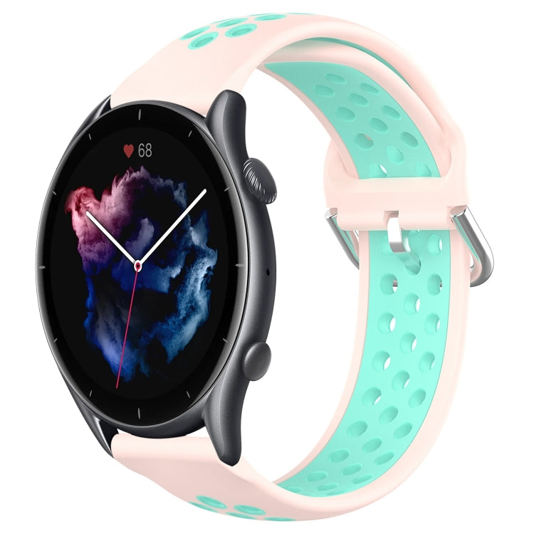 22mm Perforated Breathable Sports Silicone Watch Band