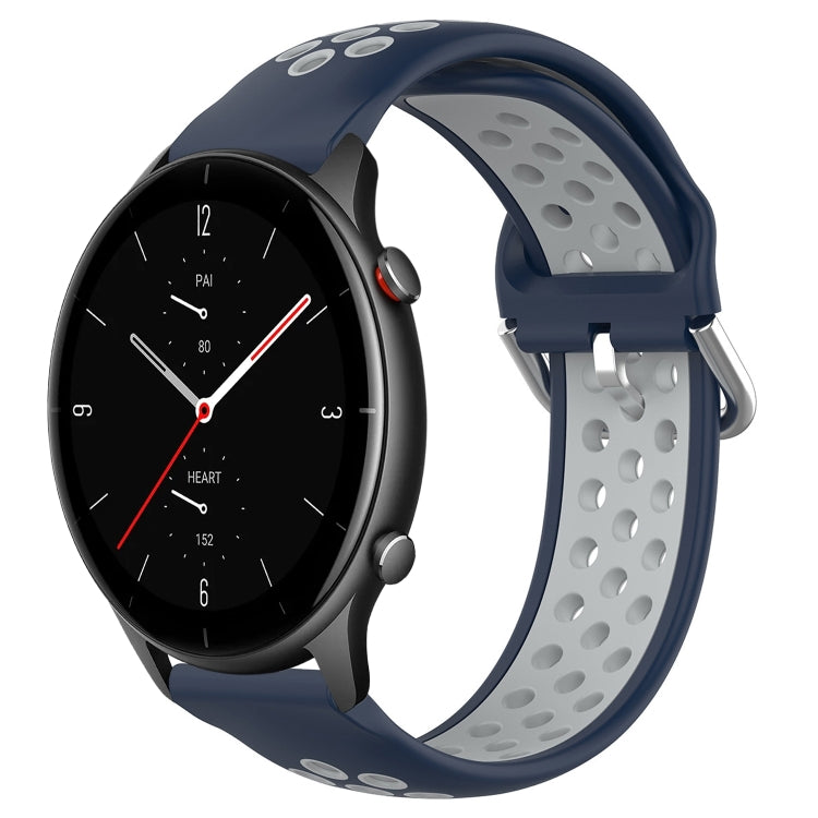 22mm Perforated Breathable Sports Silicone Watch Band