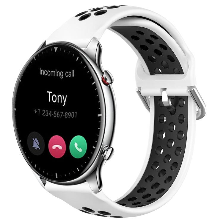 22mm Perforated Breathable Sports Silicone Watch Band