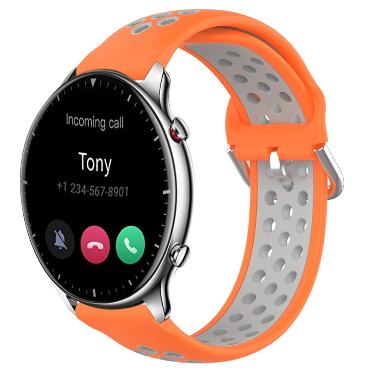 22mm Perforated Breathable Sports Silicone Watch Band
