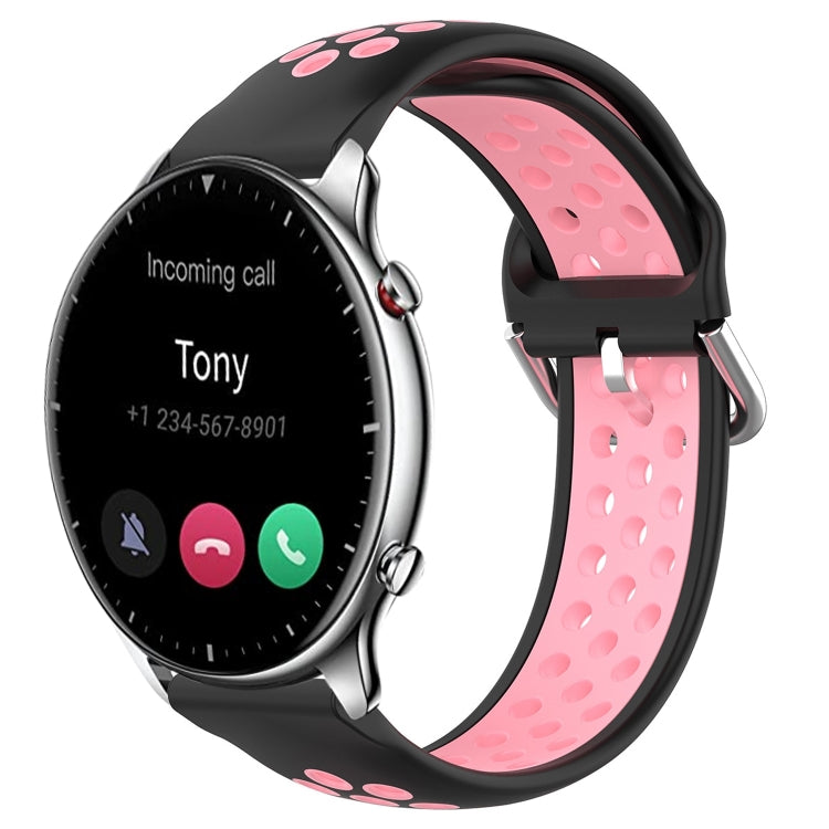 22mm Perforated Breathable Sports Silicone Watch Band