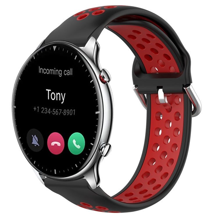 22mm Perforated Breathable Sports Silicone Watch Band