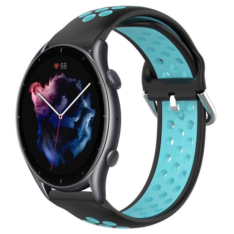 22mm Perforated Breathable Sports Silicone Watch Band