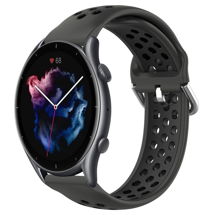 22mm Perforated Breathable Sports Silicone Watch Band