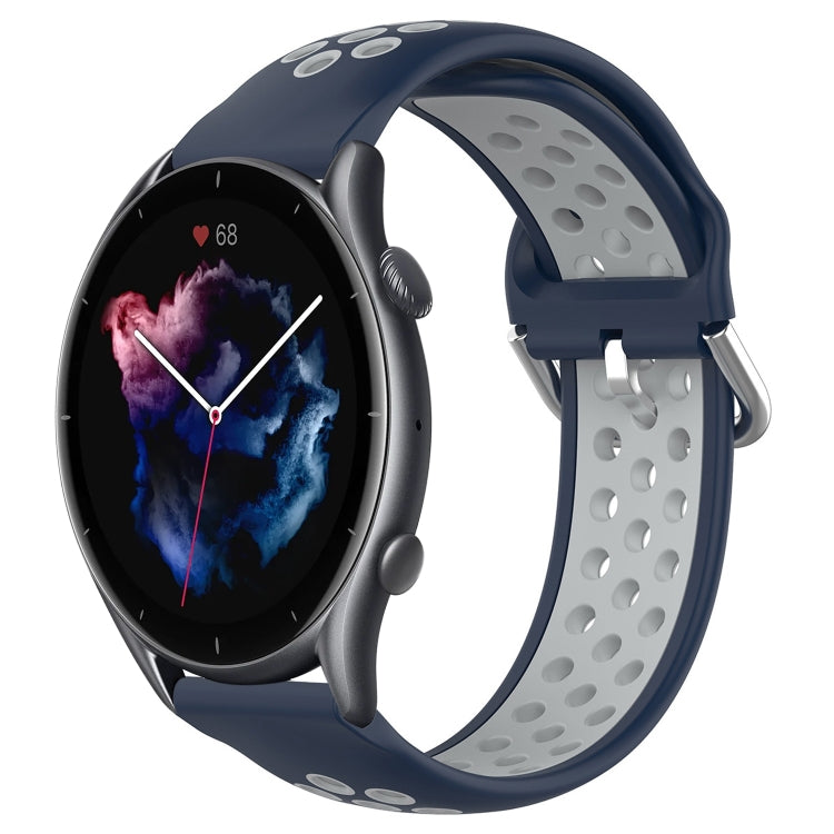 22mm Perforated Breathable Sports Silicone Watch Band