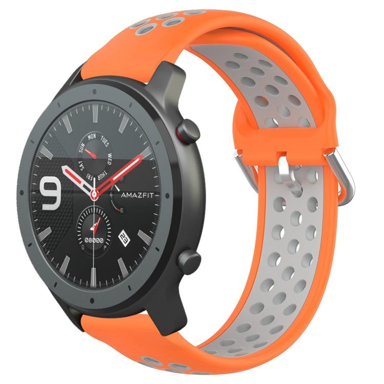 22mm Perforated Breathable Sports Silicone Watch Band