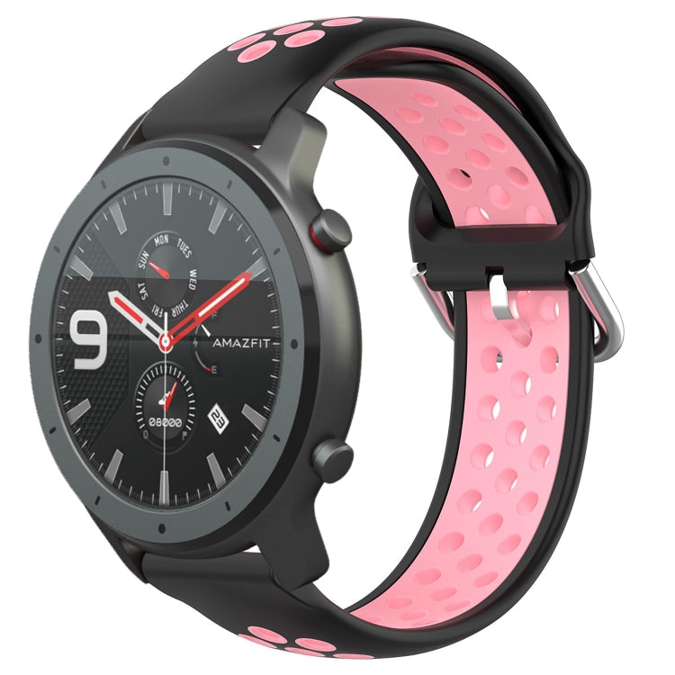 22mm Perforated Breathable Sports Silicone Watch Band