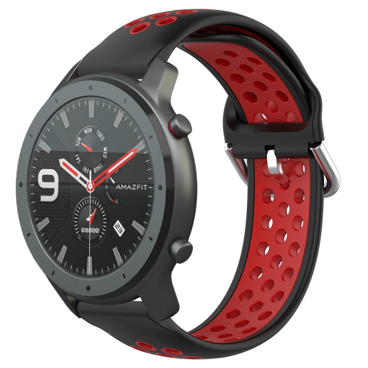 22mm Perforated Breathable Sports Silicone Watch Band