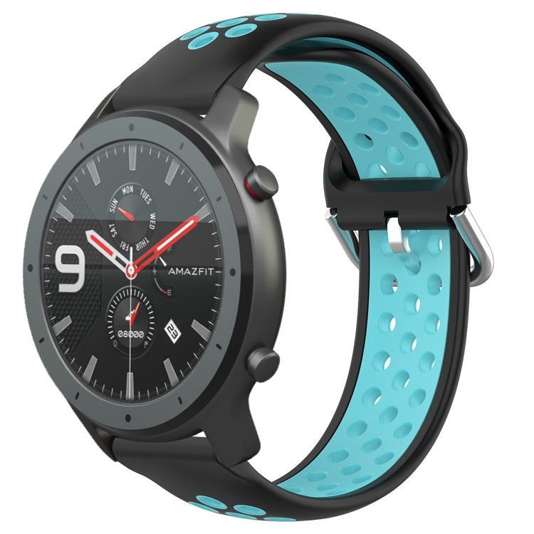 22mm Perforated Breathable Sports Silicone Watch Band