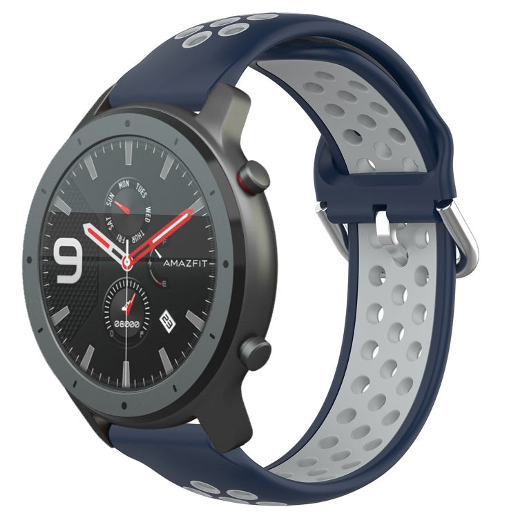 22mm Perforated Breathable Sports Silicone Watch Band