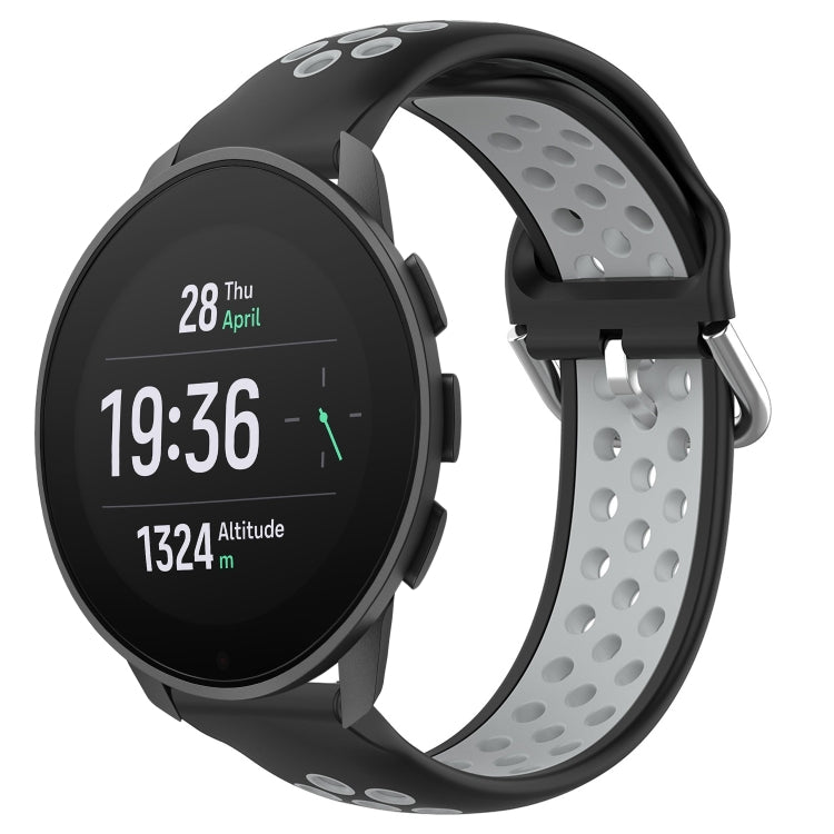22mm Perforated Breathable Sports Silicone Watch Band