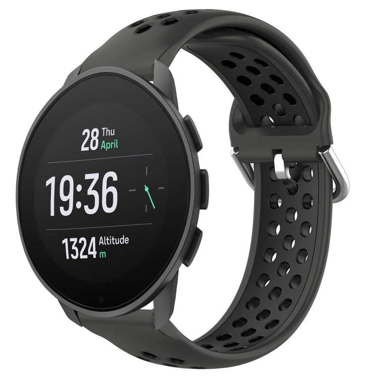 22mm Perforated Breathable Sports Silicone Watch Band