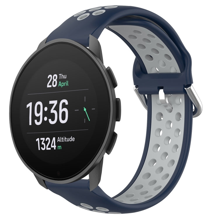 22mm Perforated Breathable Sports Silicone Watch Band