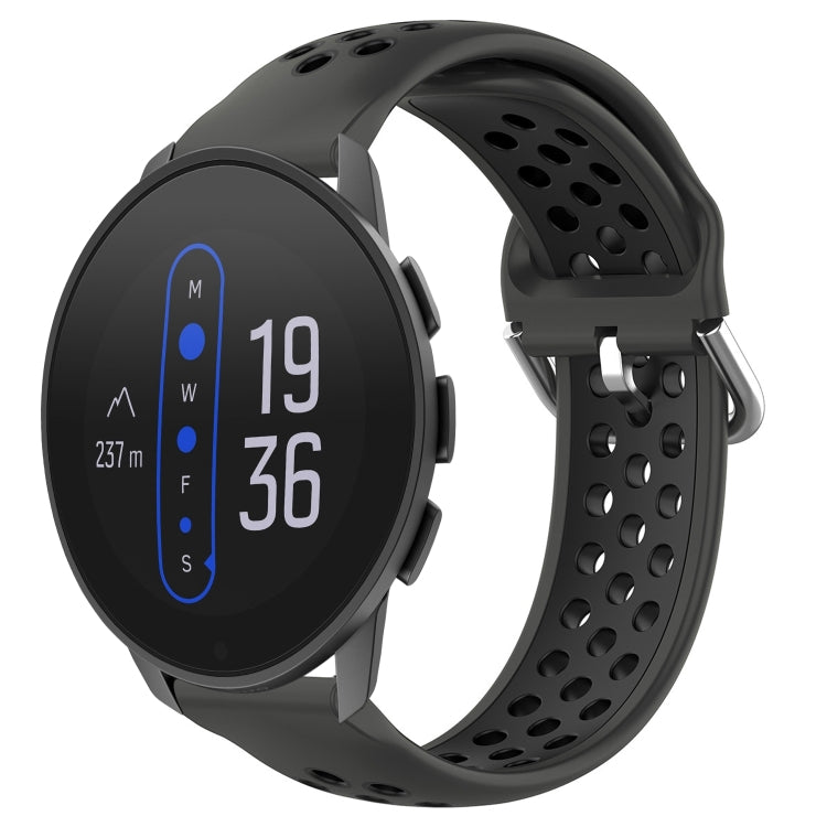 22mm Perforated Breathable Sports Silicone Watch Band