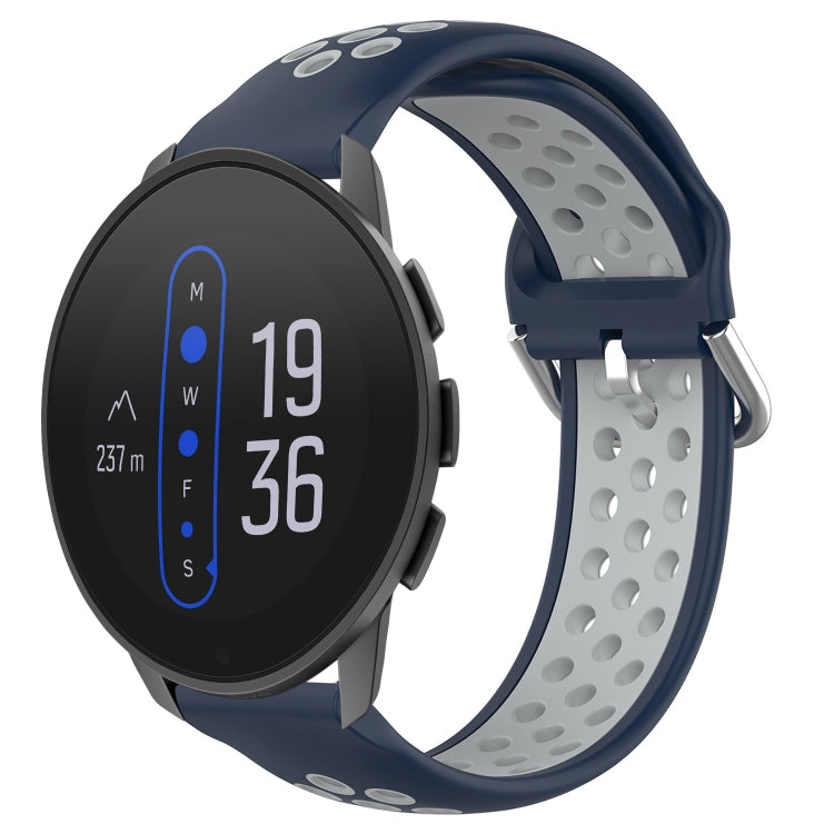22mm Perforated Breathable Sports Silicone Watch Band