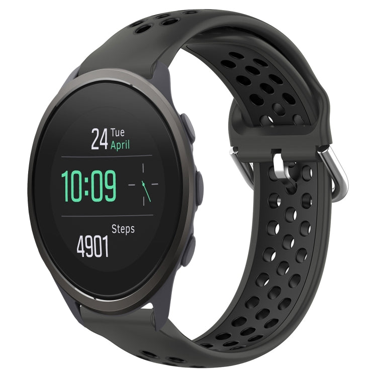 22mm Perforated Breathable Sports Silicone Watch Band