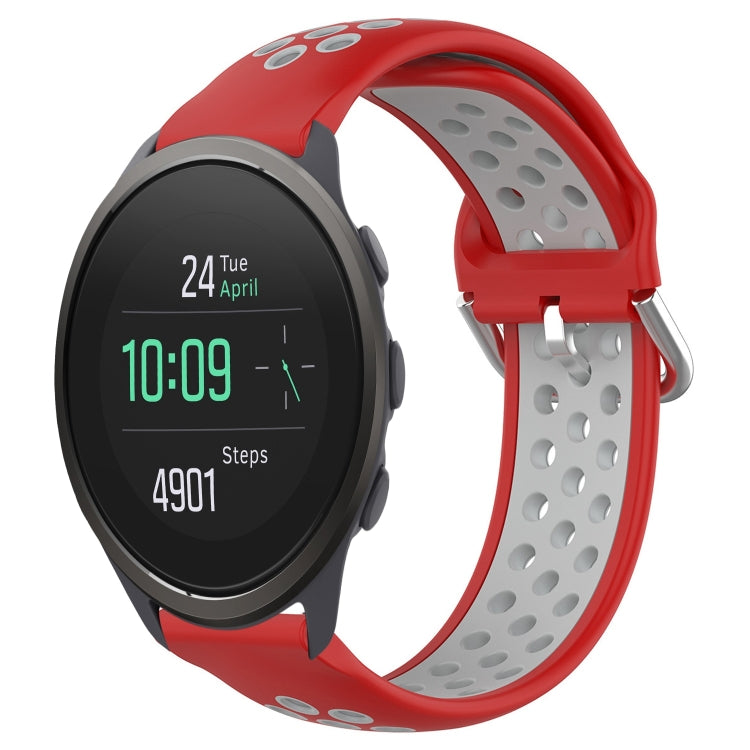 22mm Perforated Breathable Sports Silicone Watch Band