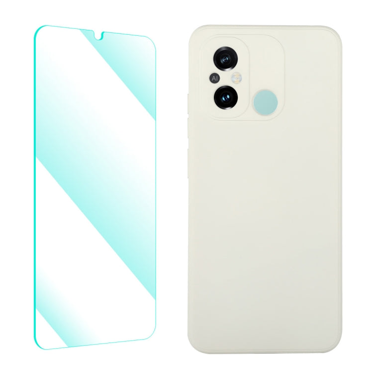 ENKAY Liquid Silicone Phone Case with Tempered Film