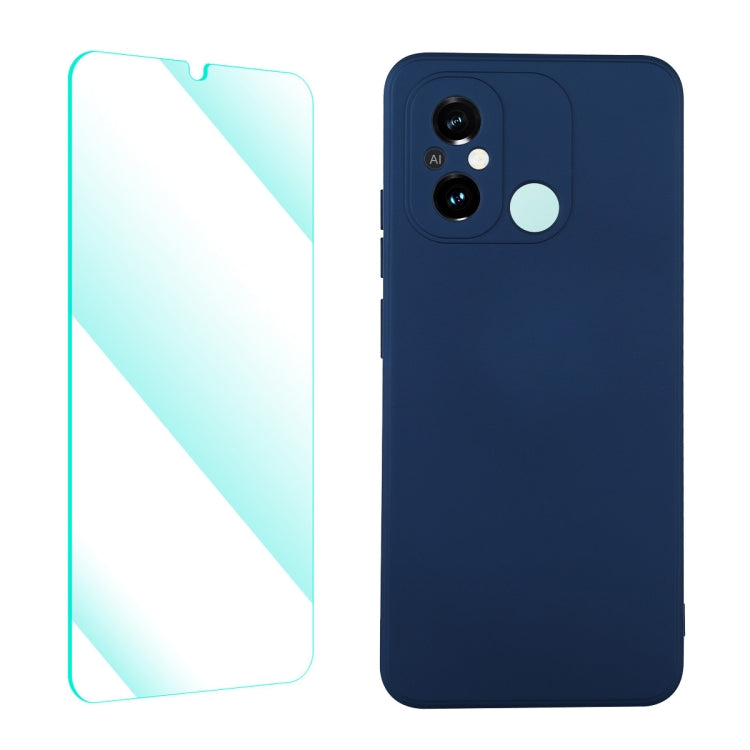 ENKAY Liquid Silicone Phone Case with Tempered Film